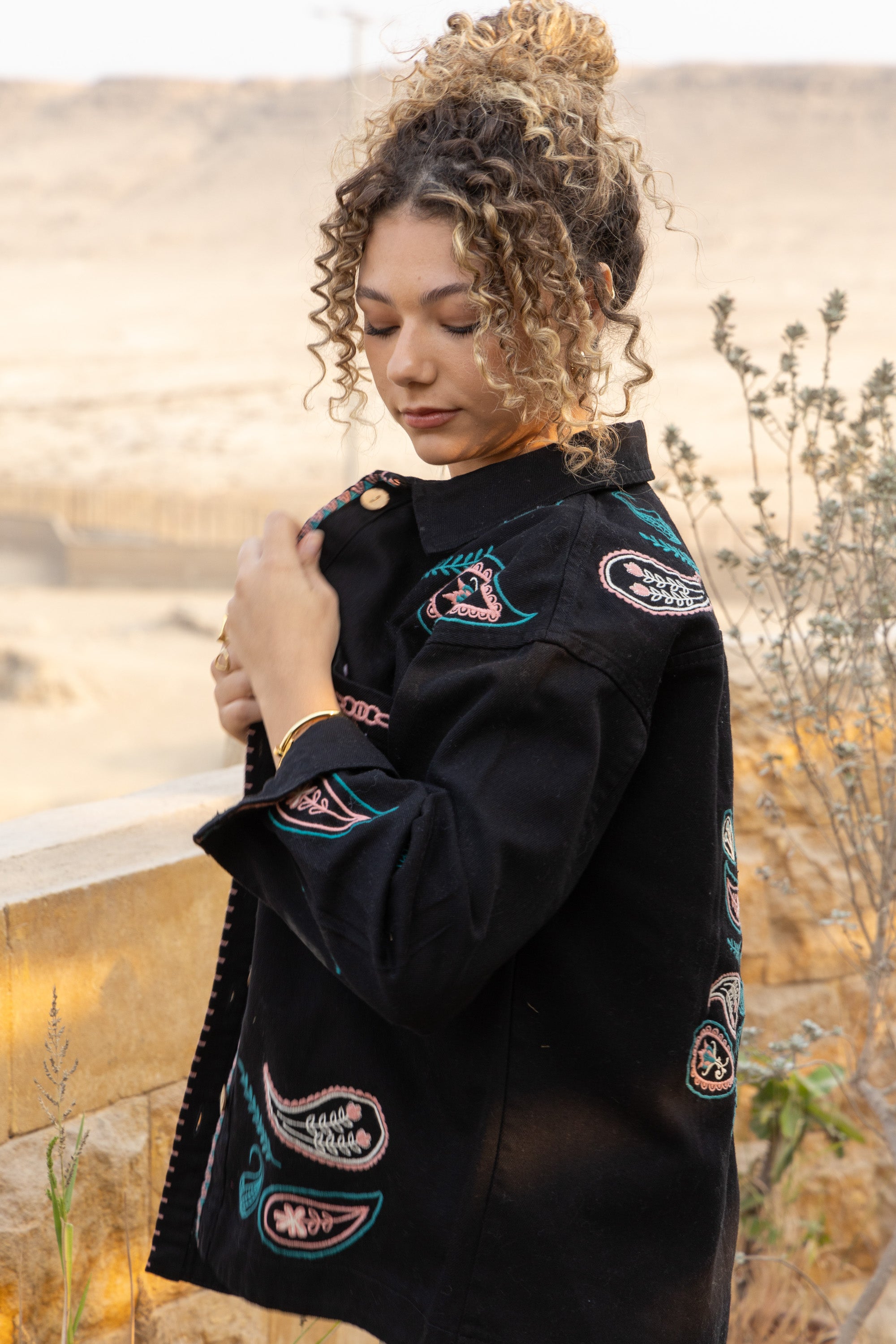 Image of Black Gabardine Jacket – Sleek, Sophisticated, and Timeless